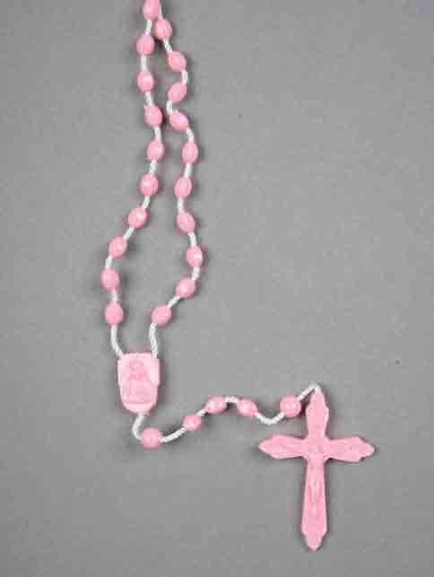 PLASTIC ROSARY- PINK