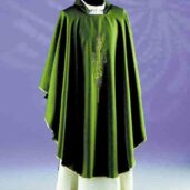 CHASUBLE & STOLE- WHEAT/GRAPES