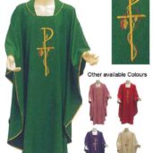 CHASUBLE & STOLE-PAX/WHEAT/GRA