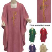 CHASUBLE & STOLE-PAX/WHEAT/GRA