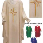 CHASUBLE & STOLE - CROSS/ALPHA