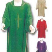 DALMATIC & STOLE - CROSS GREEN